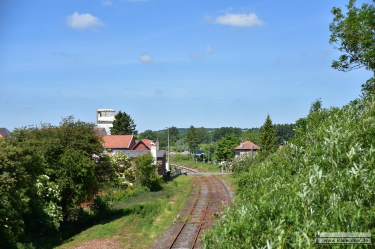 Ausblick auf den Bahnhof von Anvin.