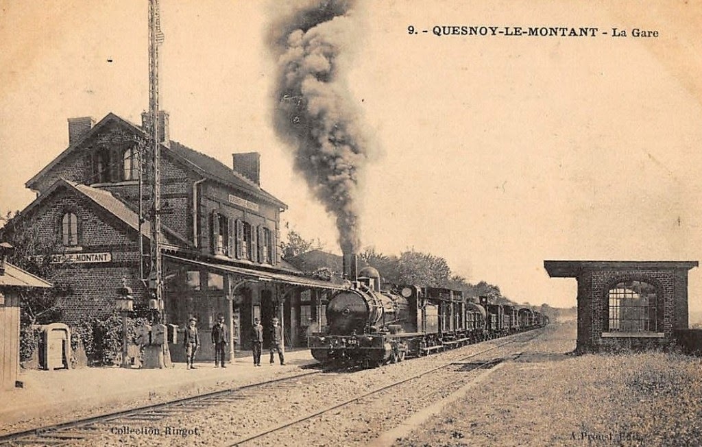 Der Bahnhof von Quesnoy-le-Montat damals...