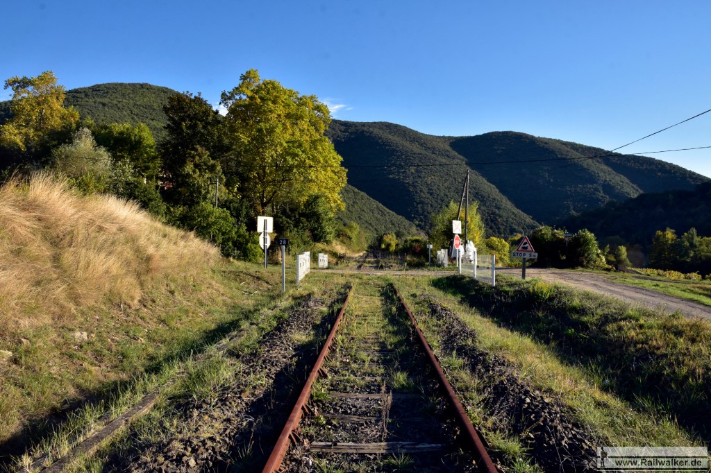 Bahnübergang 28. Blickrichtung Quillan.